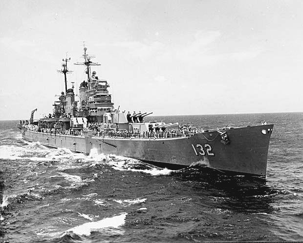 USS Macon prep. to transfer at sea